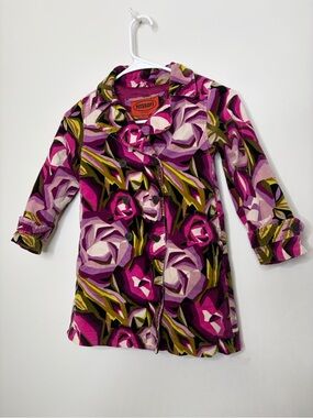 Missoni for target Multicolor Pink Floral Double-Breasted Coat 70s
